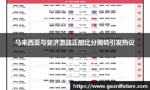 马来西亚与斐济激战正酣比分揭晓引发热议